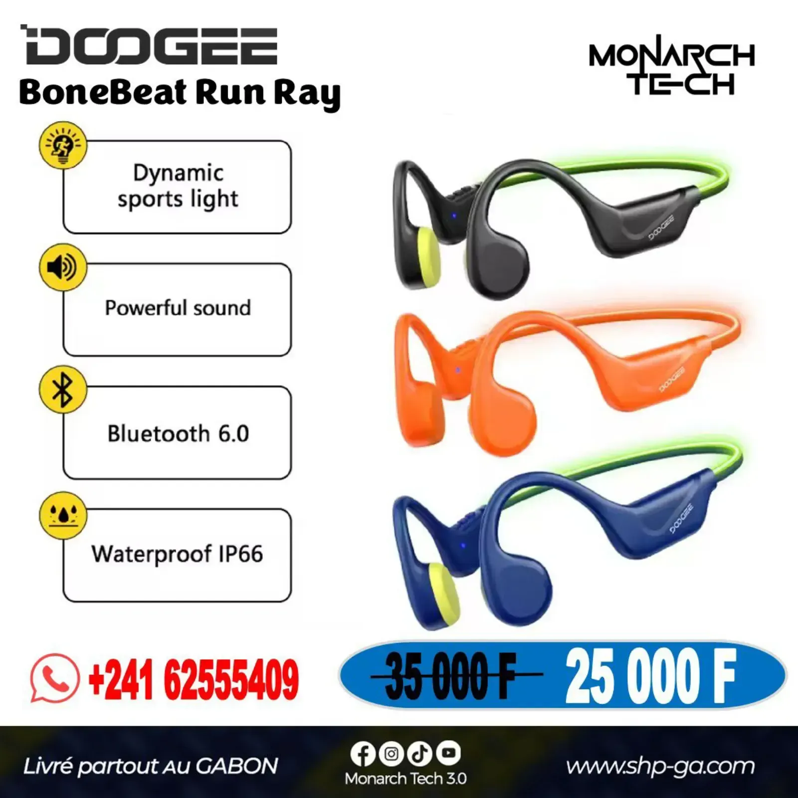 Main Photo - Marketplace | Airpods Dcogee Bonebeat Run Ray, Petit paris, Libreville, Gabon | Electronics & Media 