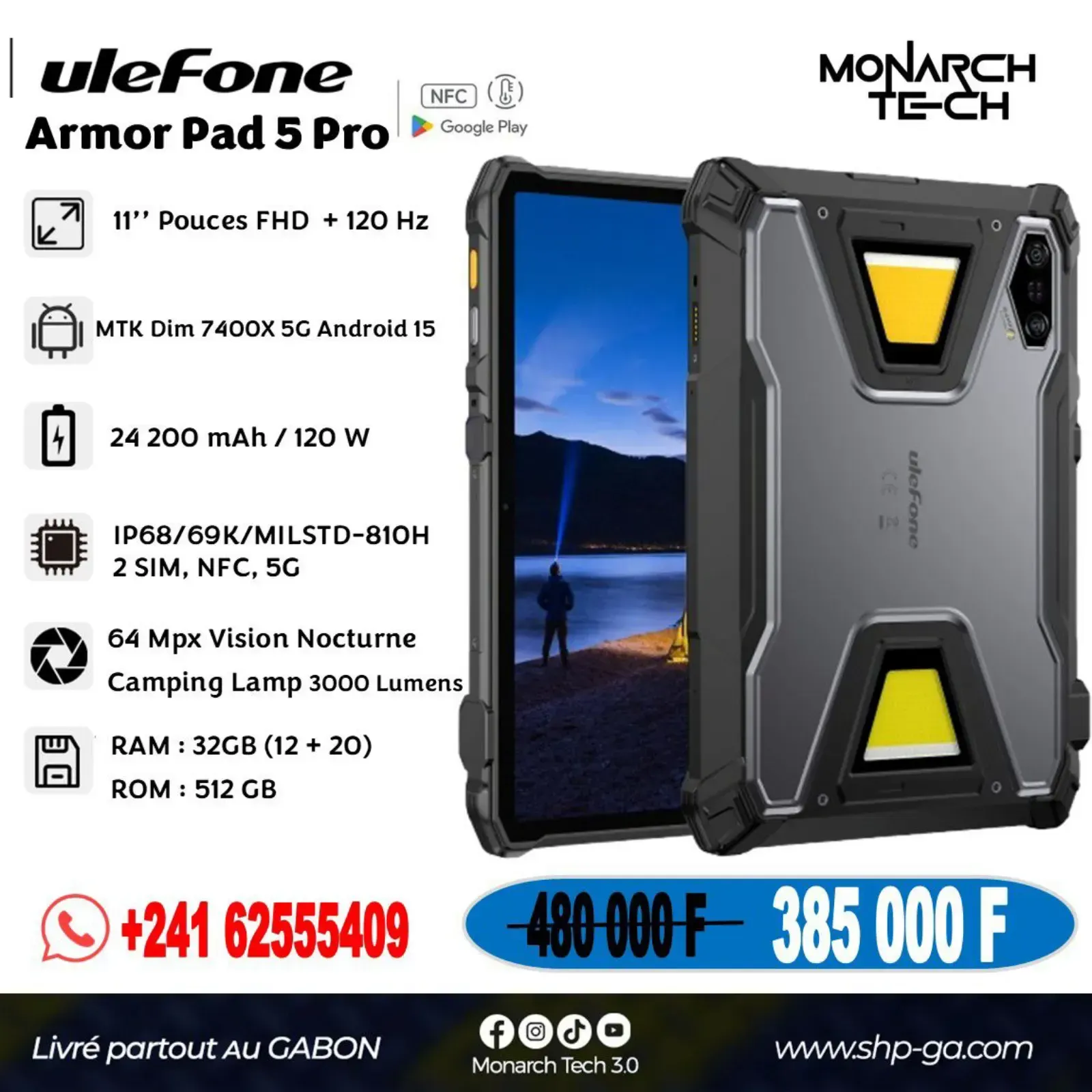 Main Photo - Marketplace | Tablette Ulefone Armor Pad 5 Pro, Petit paris, Libreville, Gabon | Electronics & Media 