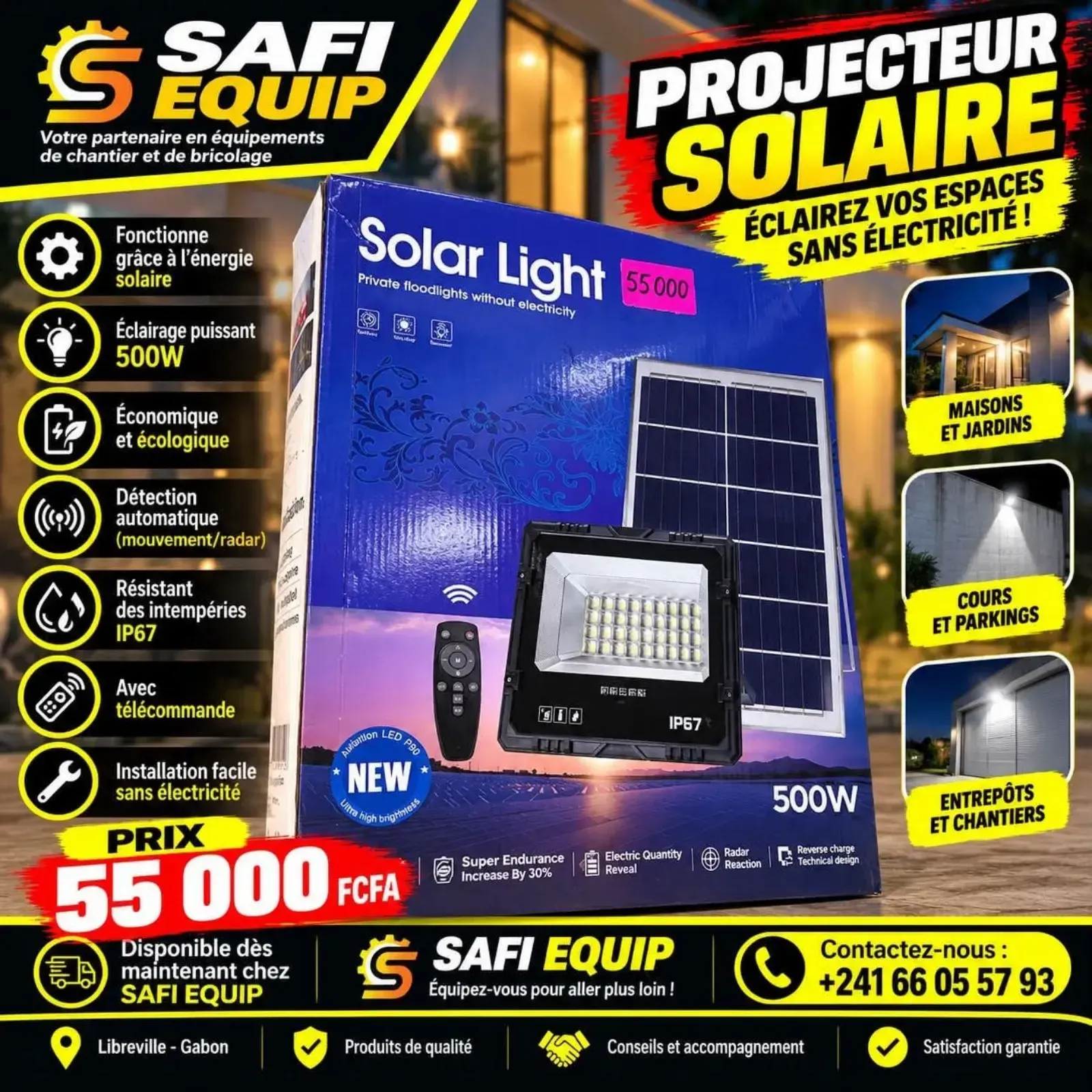 Main Photo - Marketplace | Projecteur Solaire, SAFI EQUIP, Libreville, Gabon | Electronics & Media  > Other Electronics & Media